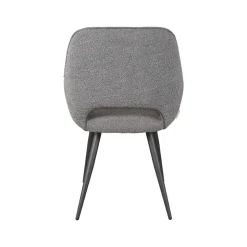 LABEL51 Eetkamerstoel Fer Grijs Bouclé
