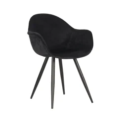 Label51 Eetkamerstoel Forli Zwart Velvet