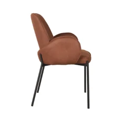 LABEL51 Eetkamerstoel Jari Cognac Microfiber