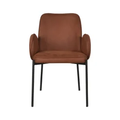 LABEL51 Eetkamerstoel Jari Cognac Microfiber