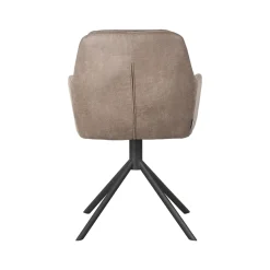 LABEL51 Eetkamerstoel Joy Taupe Micro Suede