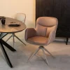 LABEL51 Eetkamerstoel Lasse Microfiber Bruin