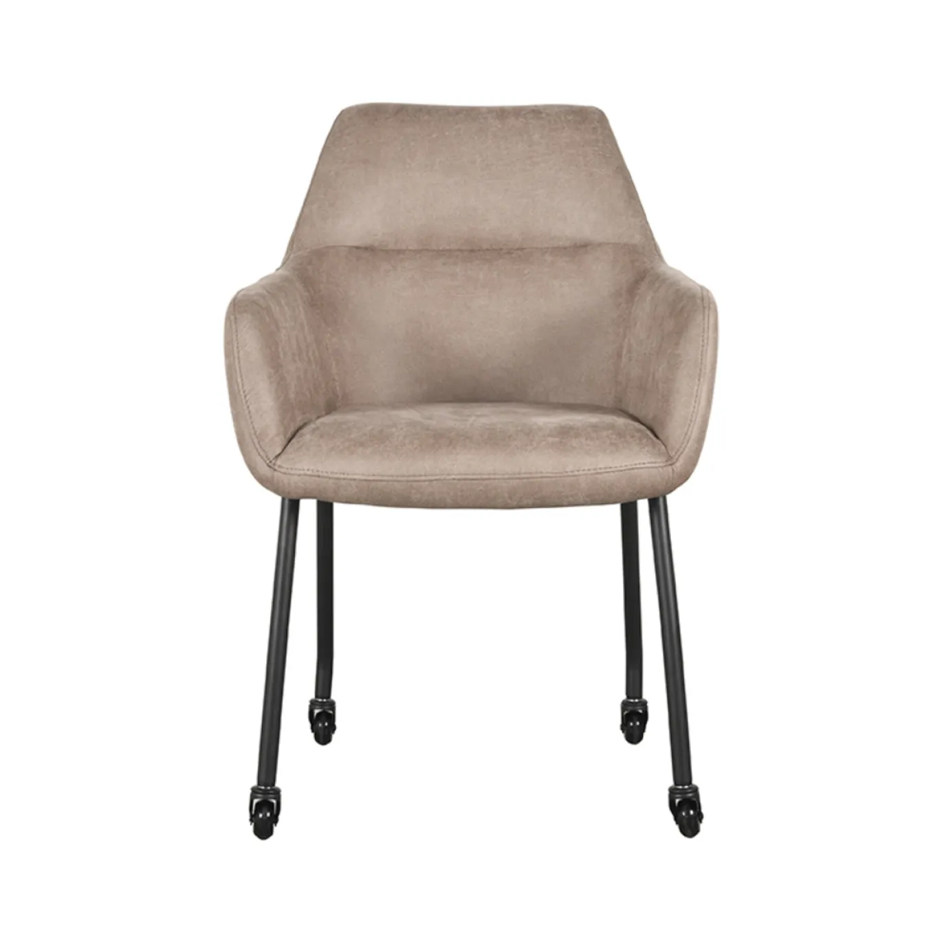 LABEL51 Eetkamerstoel Lenny Taupe Micro Suède