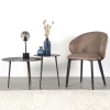 LABEL51 Eetkamerstoel Logan Taupe Micro Suède