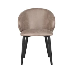 LABEL51 Eetkamerstoel Logan Taupe Micro Suède