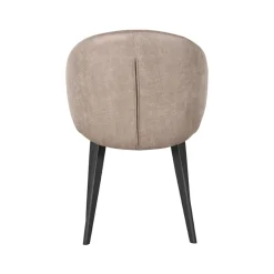 LABEL51 Eetkamerstoel Logan Taupe Micro Suède