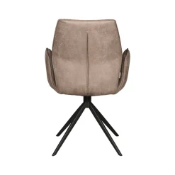 LABEL51 Eetkamerstoel Mellow Taupe Micro Suede Draaibaar