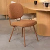 LABEL51 Eetkamerstoel Singapore Bouclé Koraal