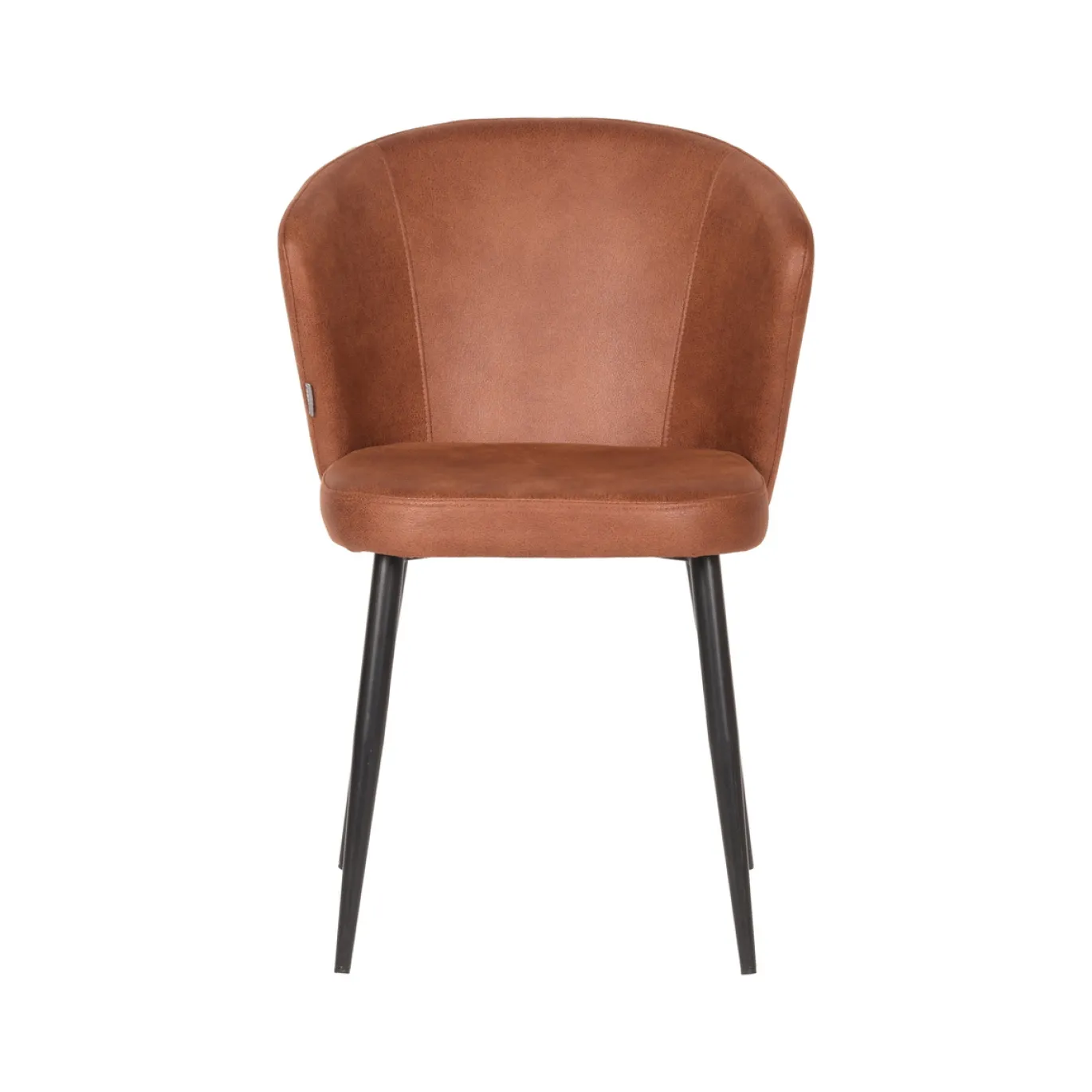 LABEL51 Eetkamerstoel Wave Cognac Microfiber