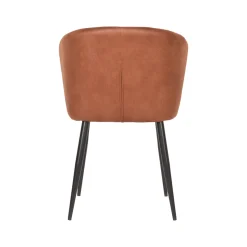 LABEL51 Eetkamerstoel Wave Cognac Microfiber