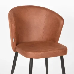 LABEL51 Eetkamerstoel Wave Cognac Microfiber