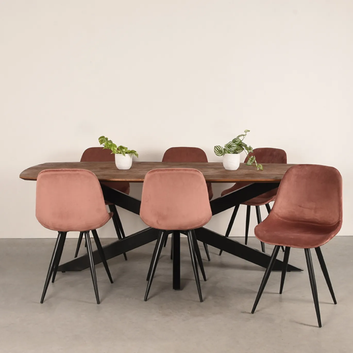 LABEL51 Eetkamertafel Zane Espresso Mangohout 220cm