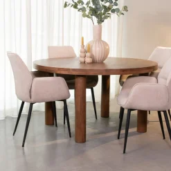 LABEL51 Eettafel Elly Bruin Ø140cm