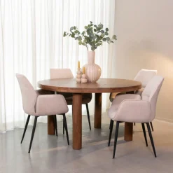 LABEL51 Eettafel Elly Bruin Ø140cm