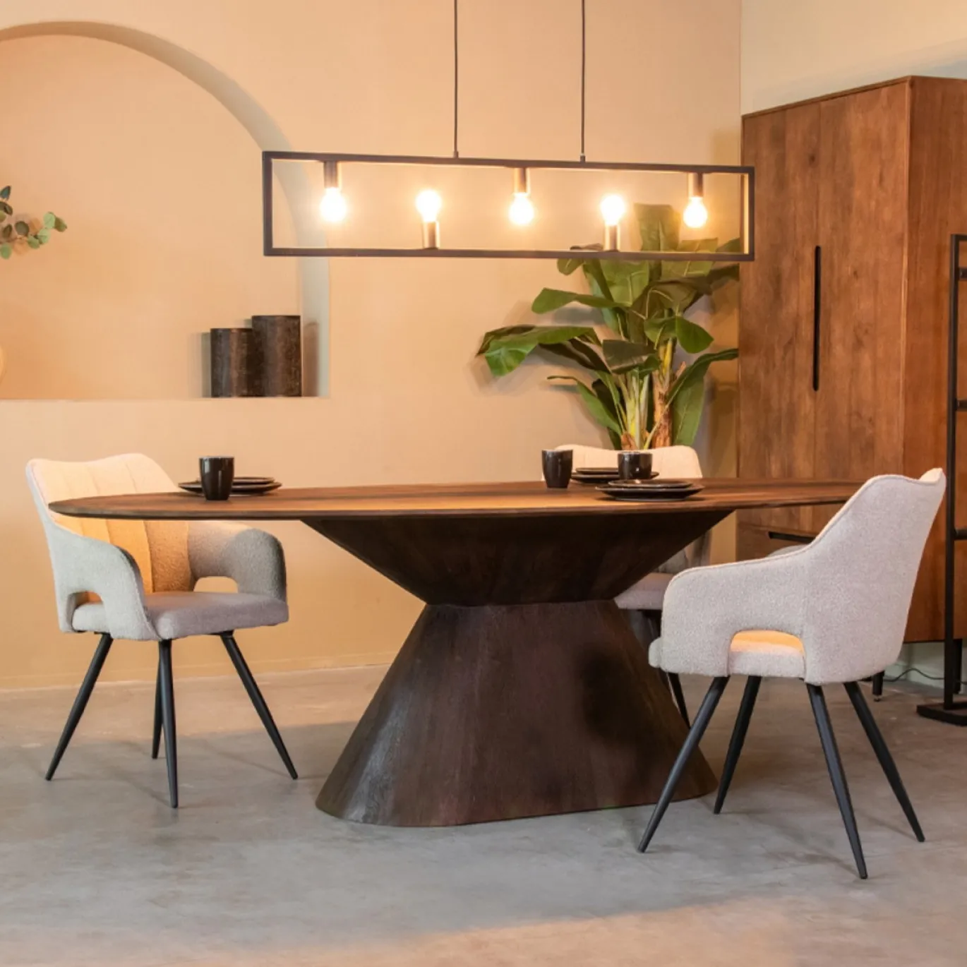 LABEL51 Eettafel Jagger Ovaal Espresso 240cm