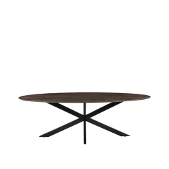 LABEL51 Eettafel James Ovaal Espresso 210cm