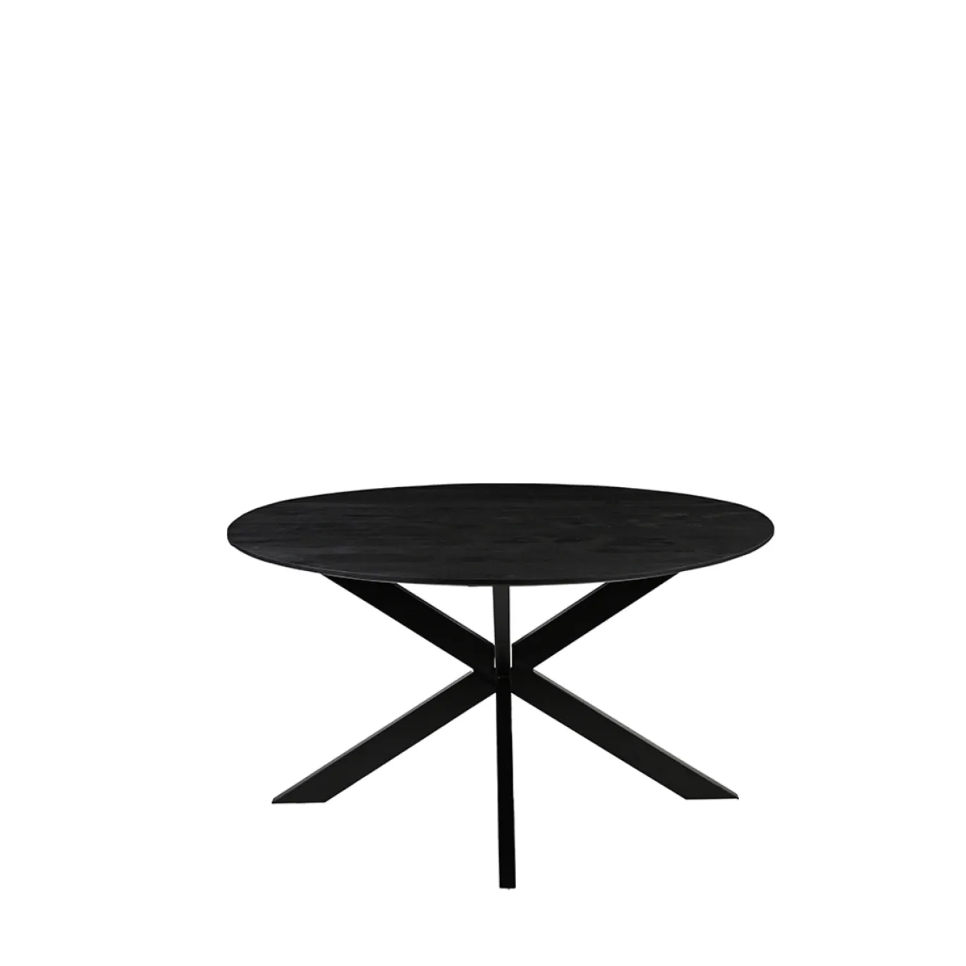 LABEL51 Eettafel Otis Zwart Mangohout Ø130cm