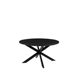 LABEL51 Eettafel Otis Zwart Mangohout Ø130cm