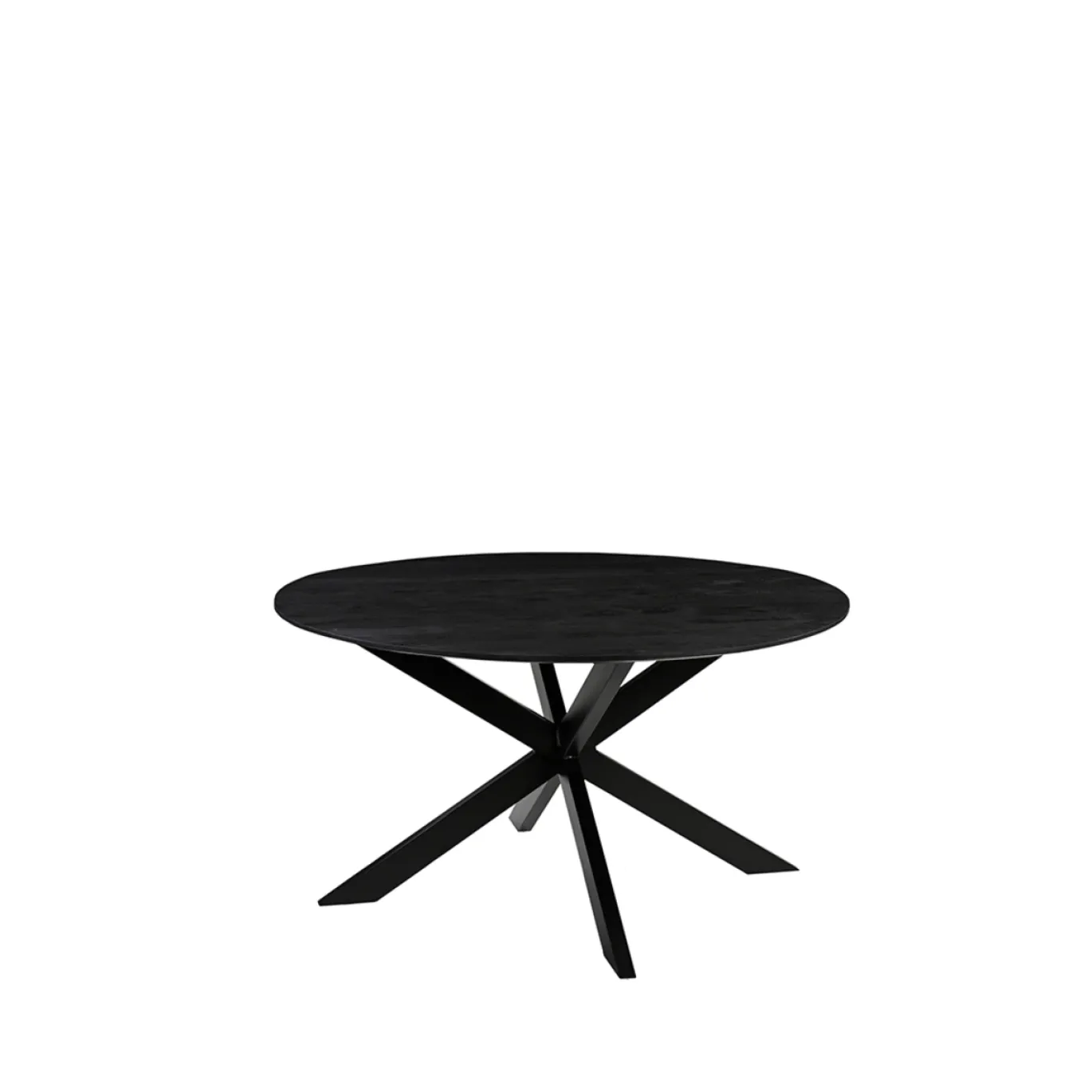LABEL51 Eettafel Otis Zwart Mangohout Ø130cm