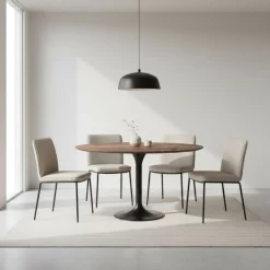 LABEL51 Eettafel Otto 130x130x75 cm Espresso Mangohout