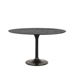 LABEL51 Eettafel Otto Zwart Mangohout Ø130cm