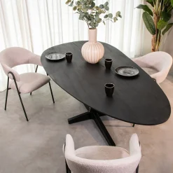 LABEL51 Eettafel Rosie Organisch Zwart 220cm