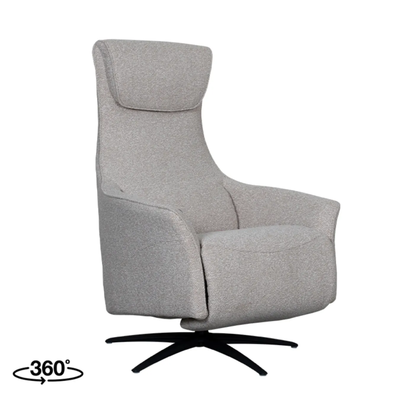 LABEL51 Elektrische Fauteuil Lund Bouclé Naturel