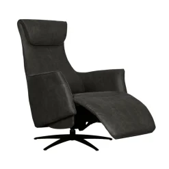 LABEL51 Elektrische Fauteuil Lund Micro Suède Antraciet
