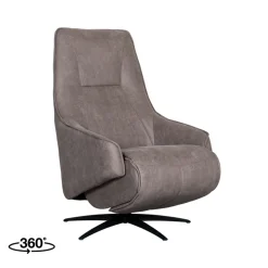 LABEL51 Elektrische Fauteuil Odense Micro Suède Taupe