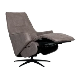 LABEL51 Elektrische Fauteuil Odense Micro Suède Taupe