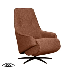 LABEL51 Elektrische Fauteuil Odense Bouclé Koraal