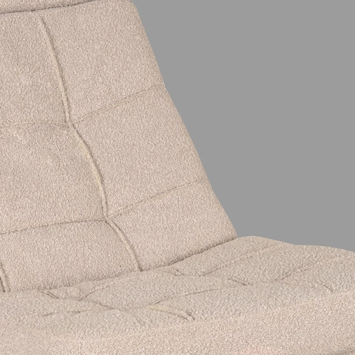 LABEL51 Fauteuil Alvar + Hocker Naturel Boucle