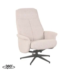 LABEL51 Fauteuil Bergen Naturel Bouclé