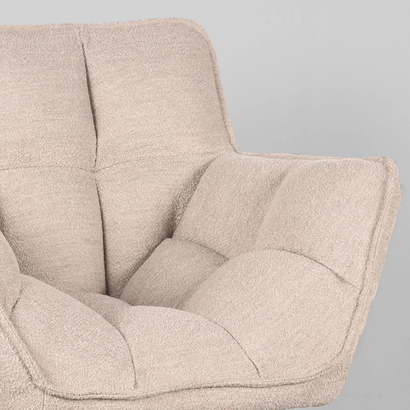 LABEL51 Fauteuil Ian Naturel Bouclé