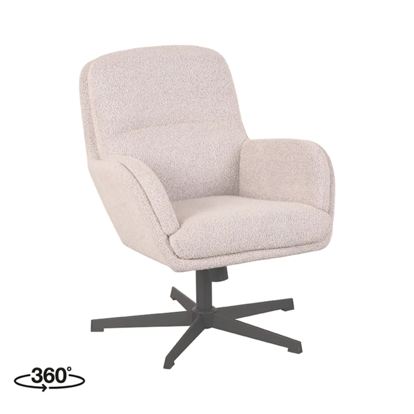LABEL51 Fauteuil Moss Naturel Bouclé