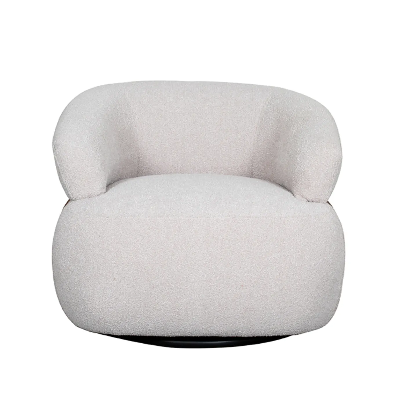 LABEL51 Fauteuil Valenza Bouclé Naturel/Walnoot