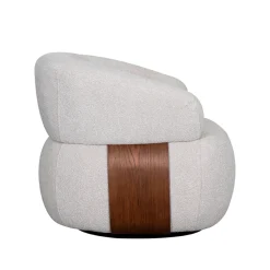 LABEL51 Fauteuil Valenza Bouclé Naturel/Walnoot