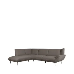 LABEL51 Hoekbank Pesaro Bruin Bouclé Links