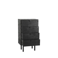 LABEL51 Ladekast Cotia Zwart Mangohout