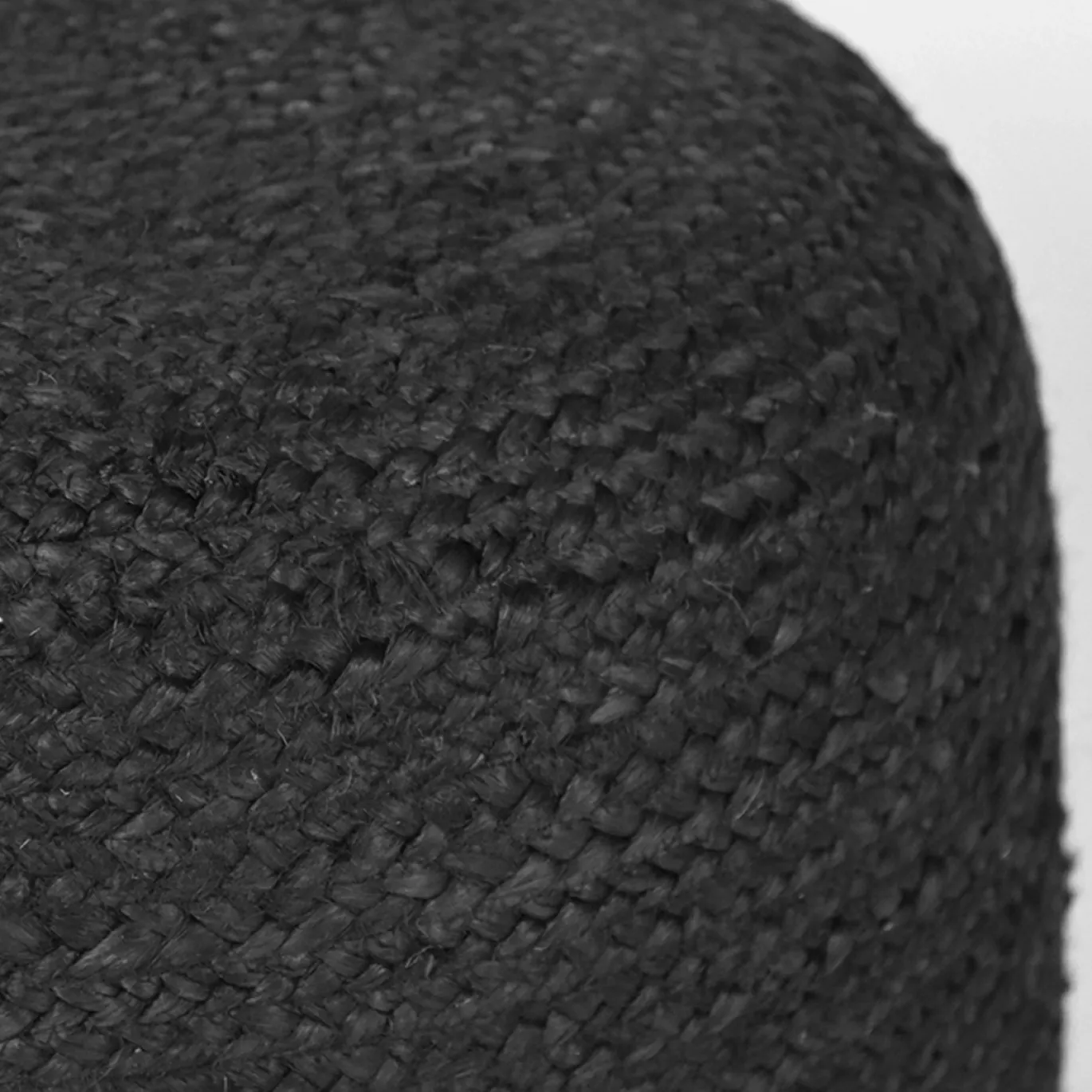 LABEL51 Poef Jute Zwart 50cm