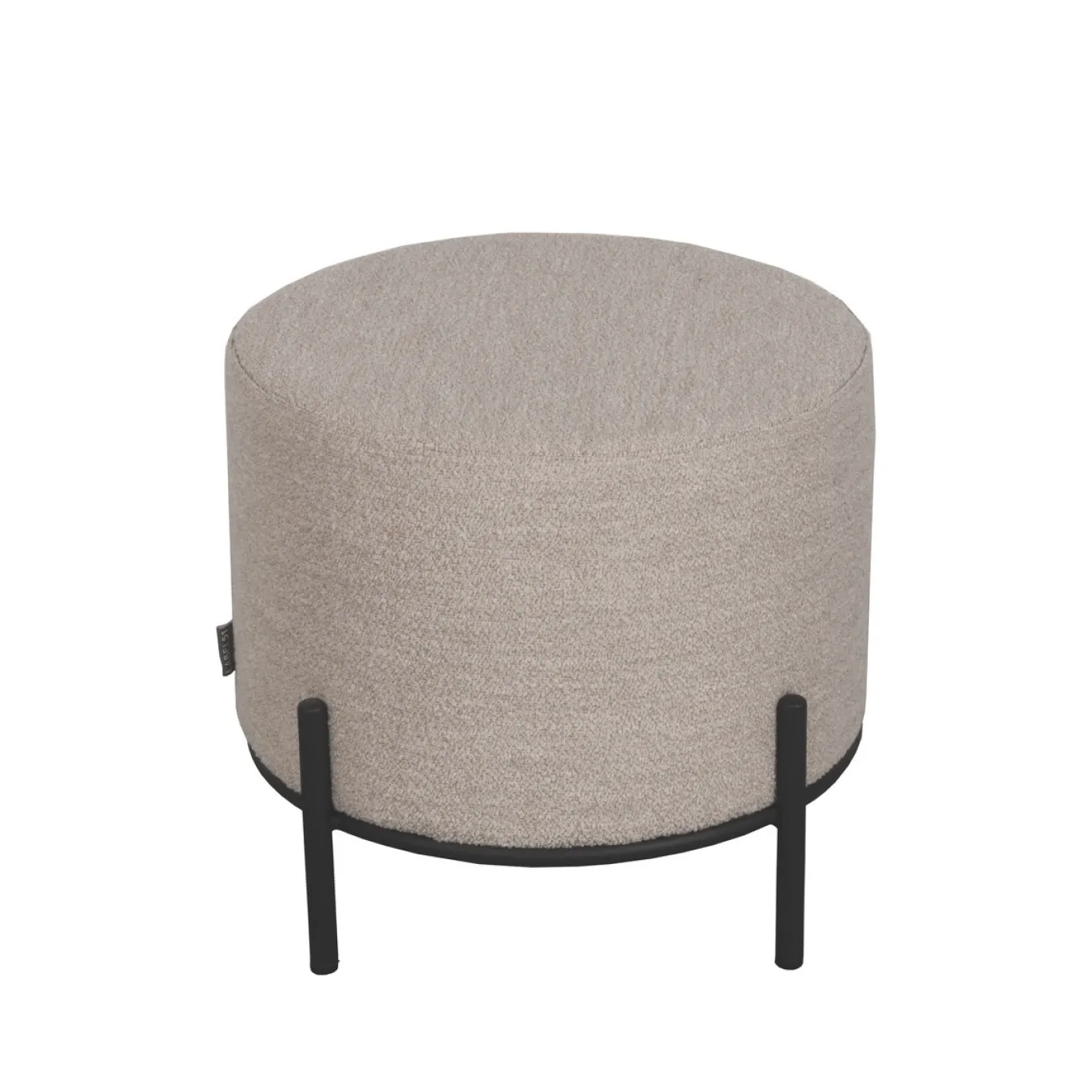 LABEL51 Poef Troy L Naturel Bouclé Ø46cm