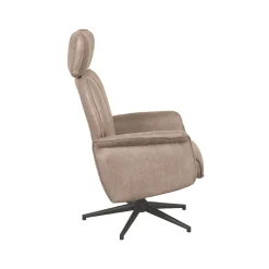 LABEL51 Relaxfauteuil Verdal Taupe Micro Suede