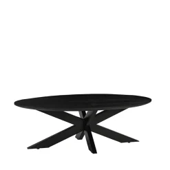 LABEL51 Salontafel James Ovaal Zwart 130cm