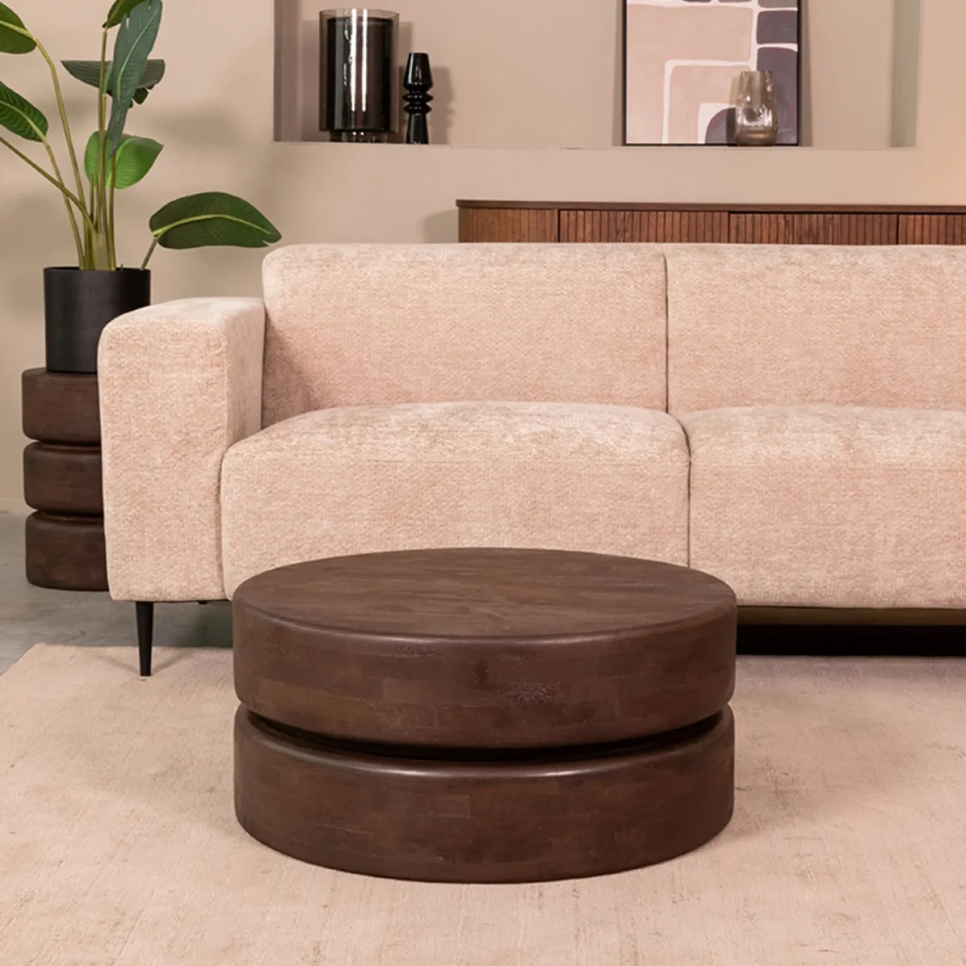 LABEL51 Salontafel Milly Espresso Ø70cm