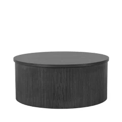 LABEL51 Salontafel Oliva Zwart Eiken Ø70cm