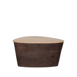 LABEL51 Salontafel Ravi Travertin/Espresso 70cm