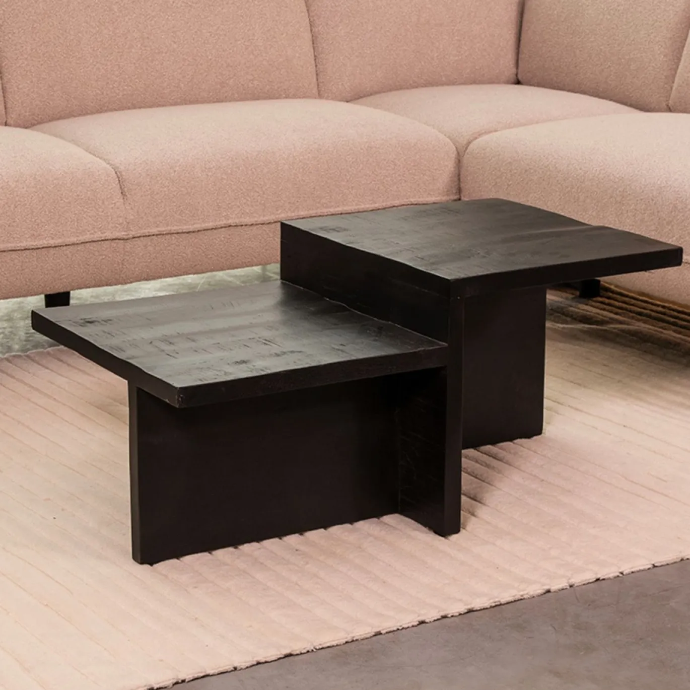 LABEL51 Salontafel Skip Zwart Mangohout