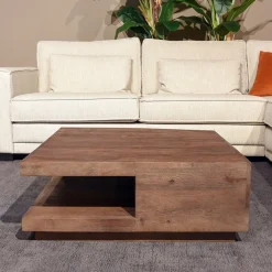 LABEL51 Salontafel Square Espresso Mangohout 80x80cm