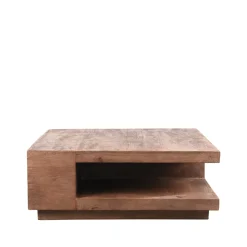 LABEL51 Salontafel Square Espresso Mangohout 80x80cm