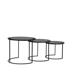 LABEL51 Salontafels Tres Zwart Metaal (Set van 3)